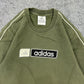 Adidas vintage big Box Logo Sweatshirt Crewneck grün S