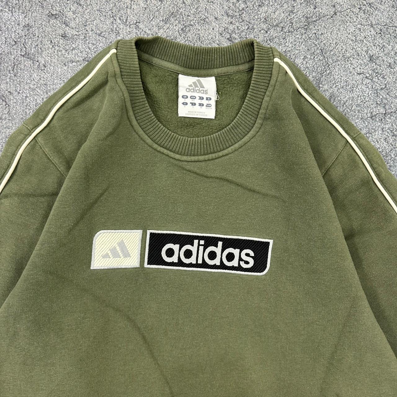 Adidas vintage big Box Logo Sweatshirt Crewneck grün S