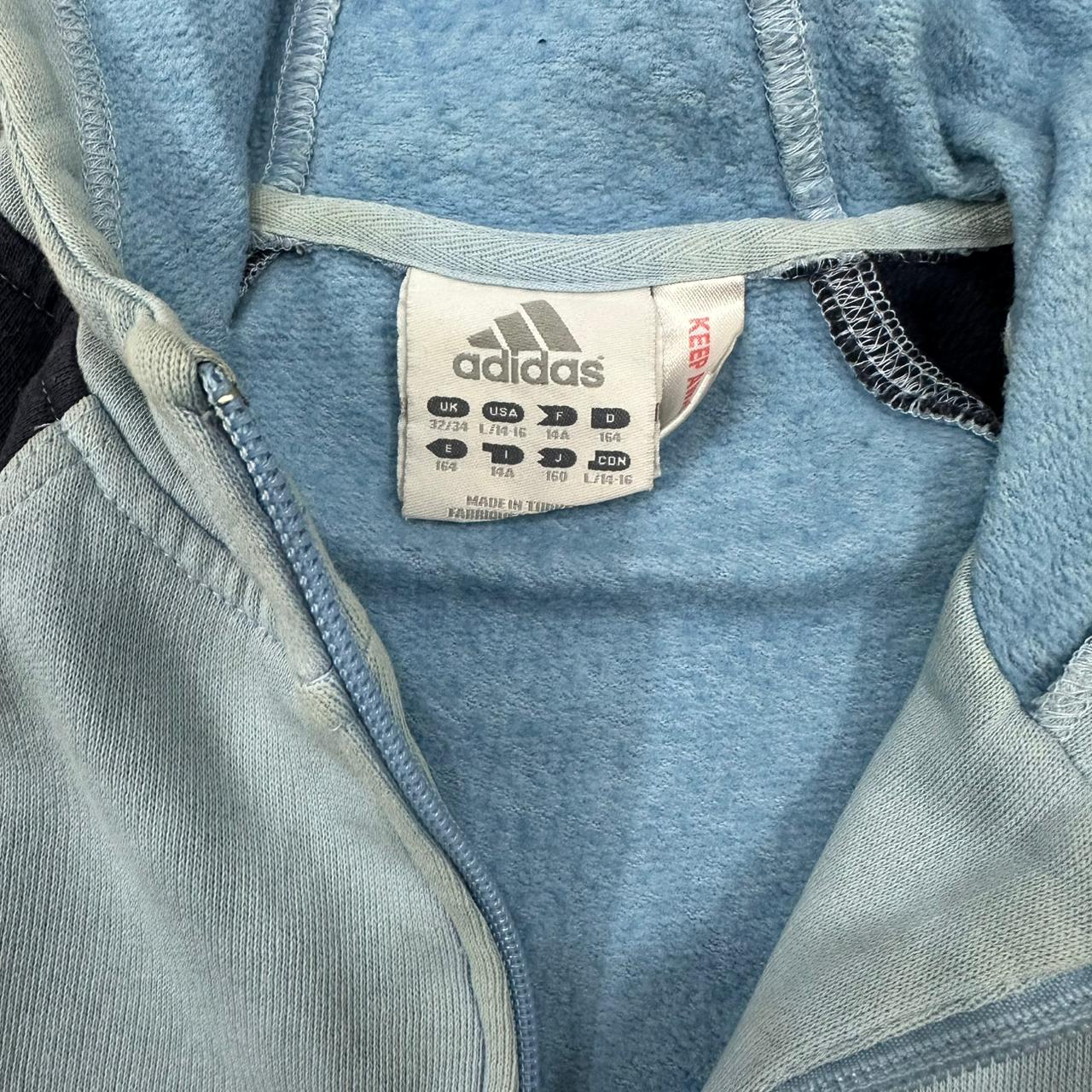 Adidas vintage big Logo Zipper Hoodie blau M