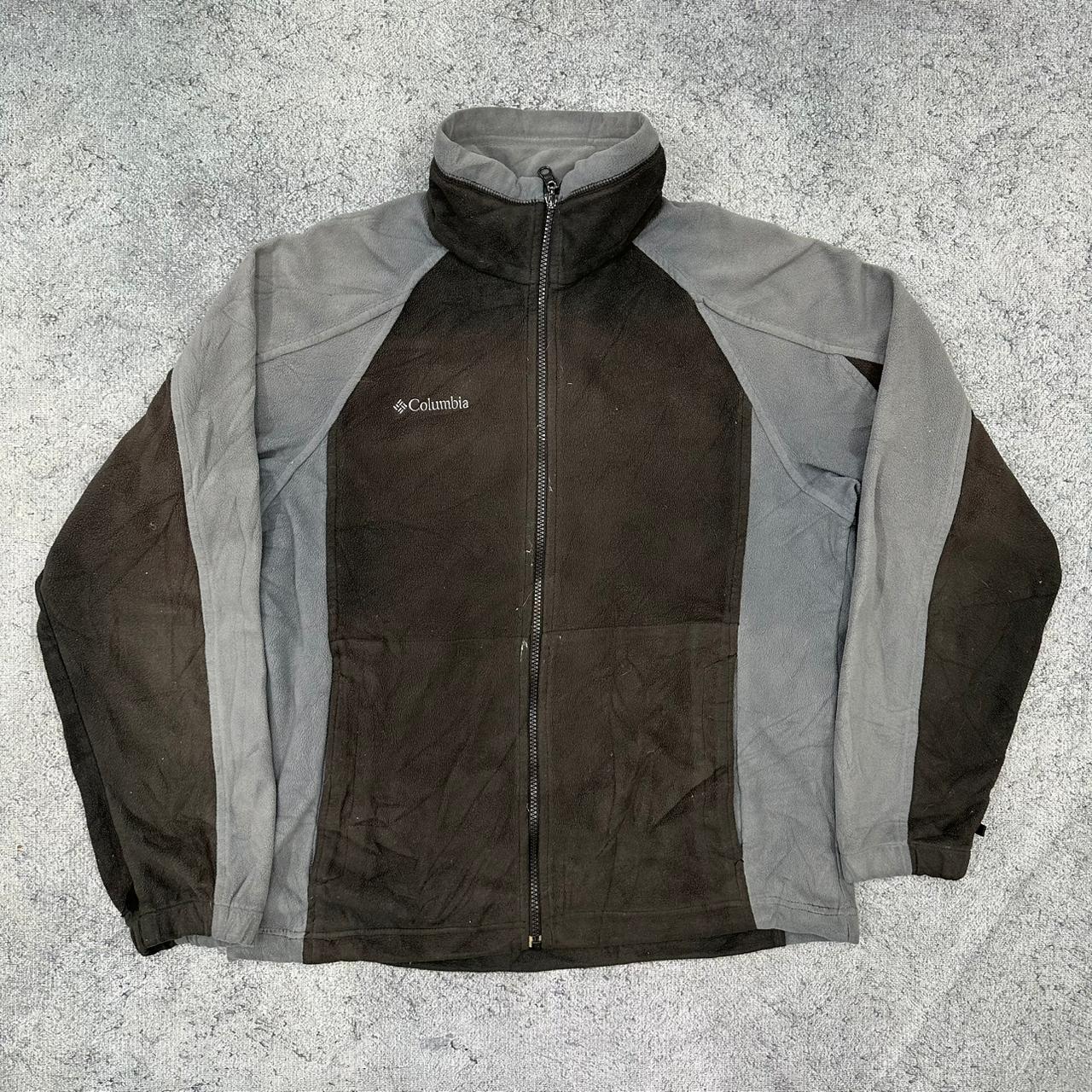 Columbia vintage Fleece Jacke Zipper schwarz M