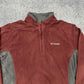 Columbia Fleece Jacke Zipper rot S