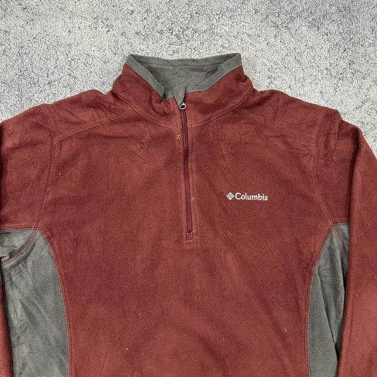 Columbia Fleece Jacke Zipper rot S