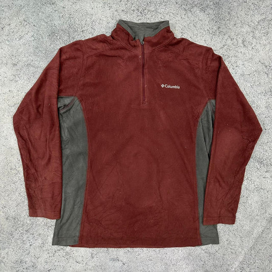 Columbia Fleece Jacke Zipper rot S
