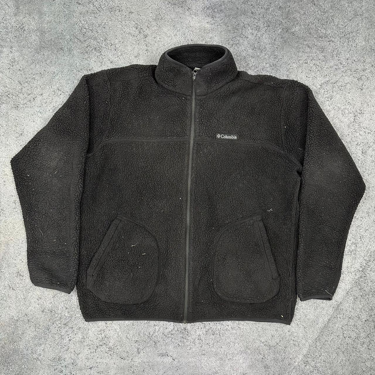 Columbia Fleece Jacke Teddy Zipper schwarz XL