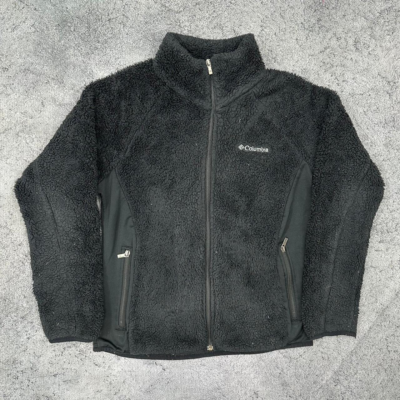 Columbia Fleece Teddy Zipper Jacke schwarz M