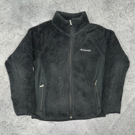 Columbia Fleece Teddy Zipper Jacke schwarz M