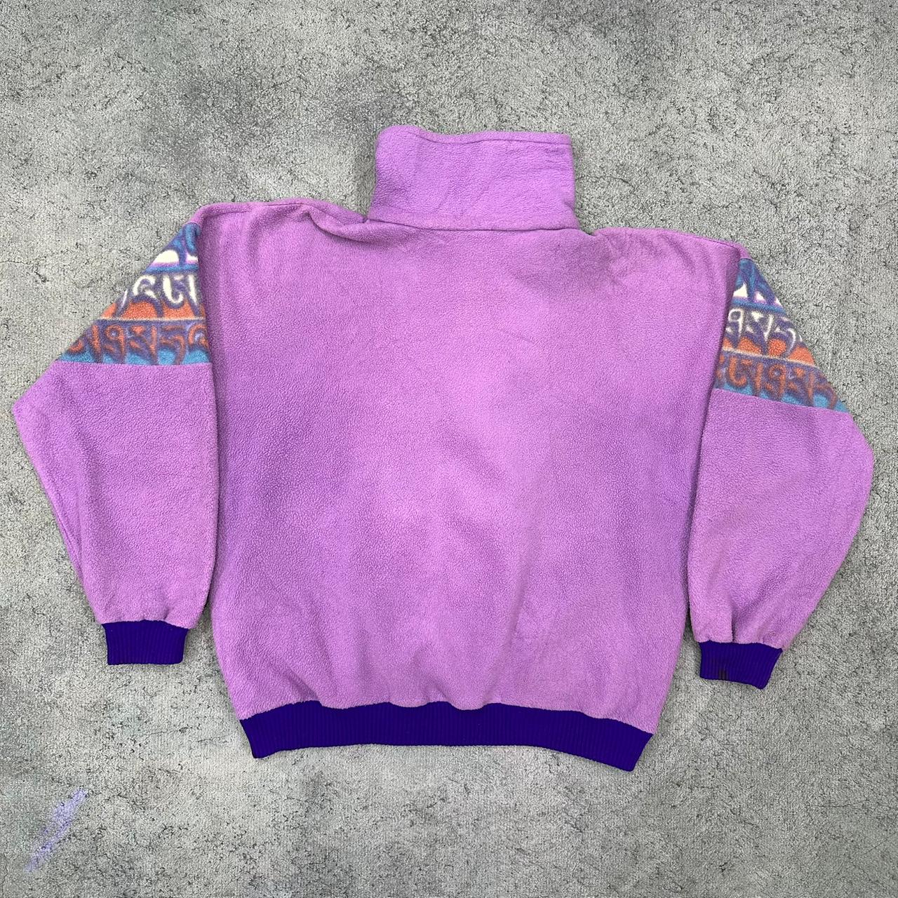 Salewa vintage crazy 80s Fleece Zip Sweatshirt lila L