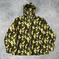 Vintage camouflage Zipper Fleece Jacke grün XXL