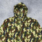 Vintage camouflage Zipper Fleece Jacke grün XXL