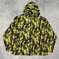 Vintage camouflage Fleece Zipper Jacke grün XL