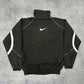 Nike vintage big Logo Trackjacket Windbreaker schwarz M