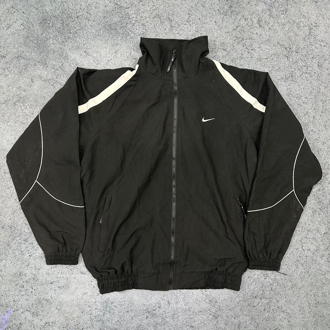 Nike vintage big Logo Trackjacket Windbreaker schwarz M