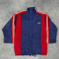 Adidas vintage gefütterte Jacke Parka blau S