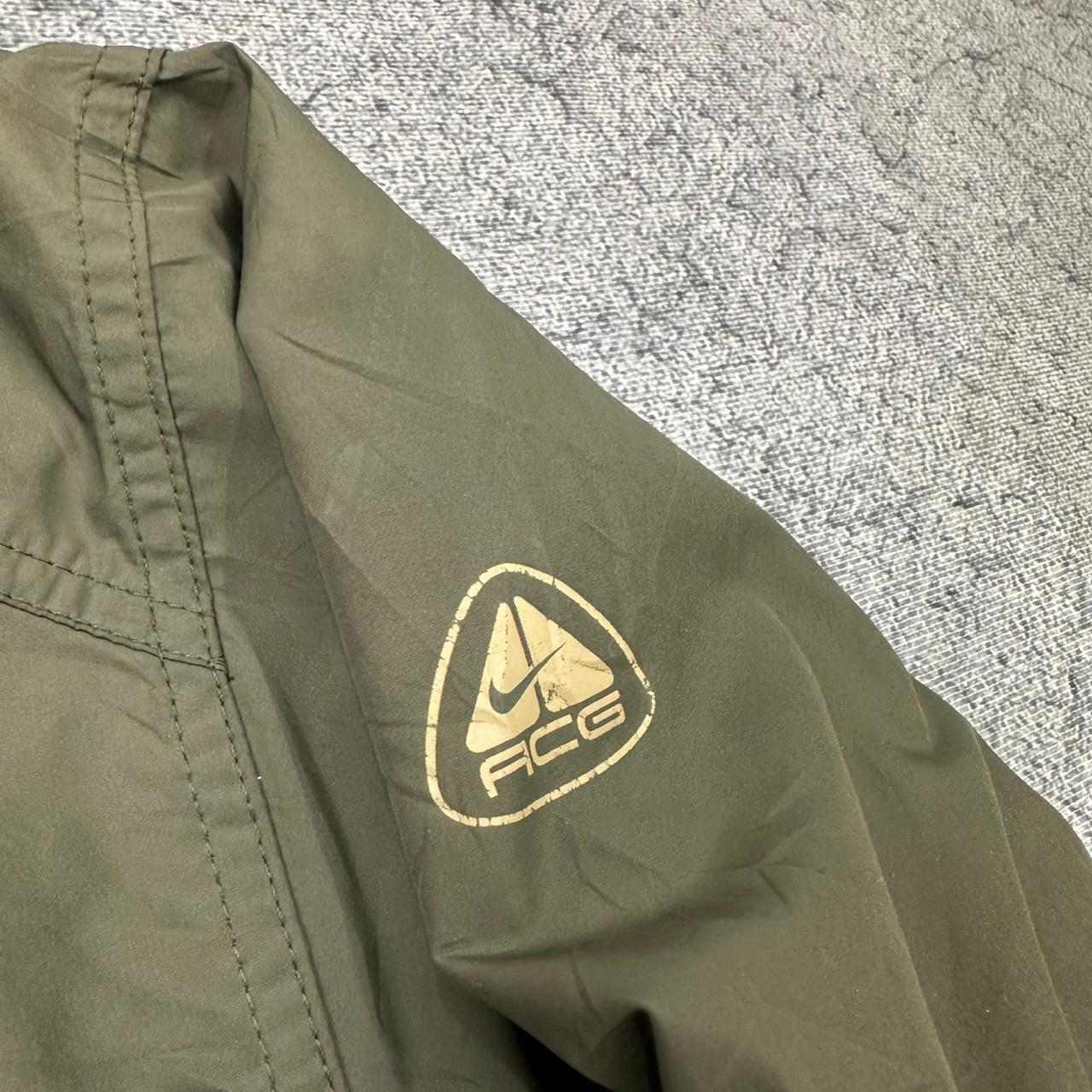 Nike ACG vintage 2in1 Wendejacke Fleece Softshell Jacke grün beige L