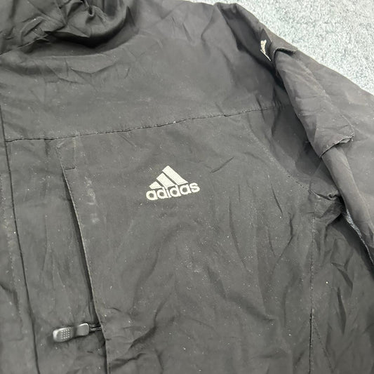 Adidas vintage Jacke Windbreaker allwetter schwarz M