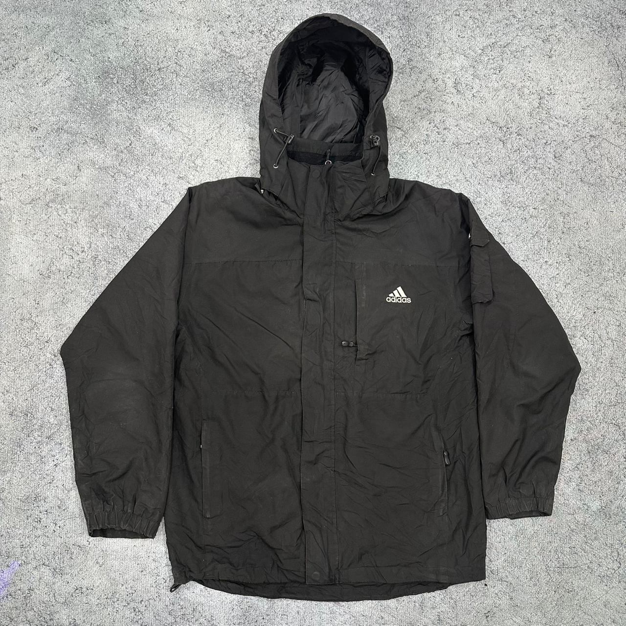 Adidas vintage Jacke Windbreaker allwetter schwarz M