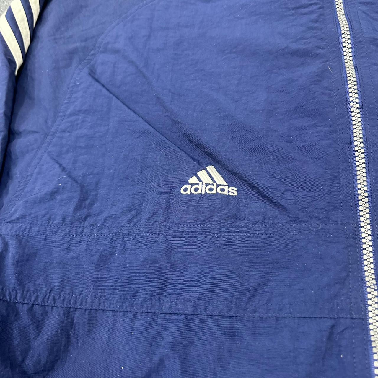 Adidas Olympia 2000s Norway vintage Windbreaker Trackjacket Jacke blau XL