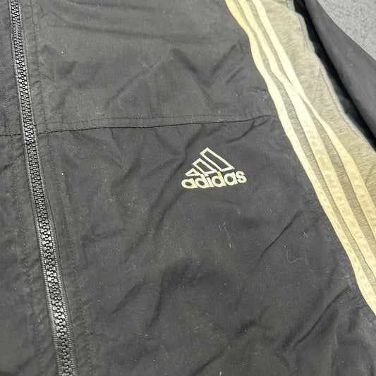 adidas vintage Windbreaker Jacke schwarz XXL