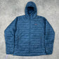 Patagonia gefütterte Jacke allwetter outdoor blau XL