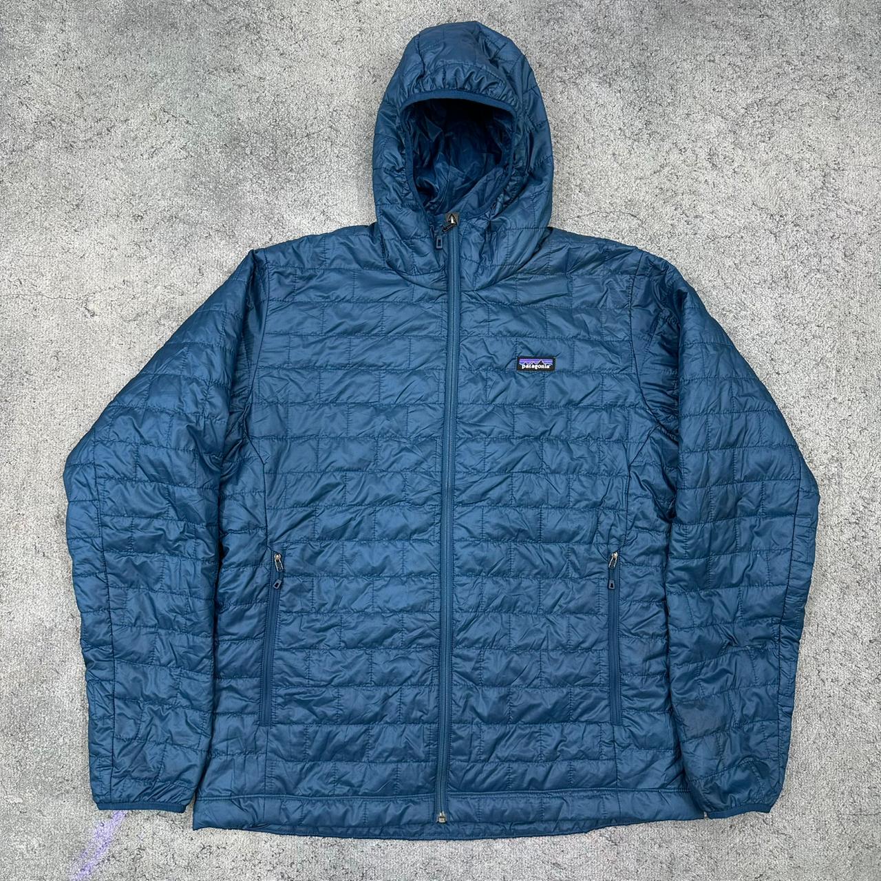Patagonia gefütterte Jacke allwetter outdoor blau XL