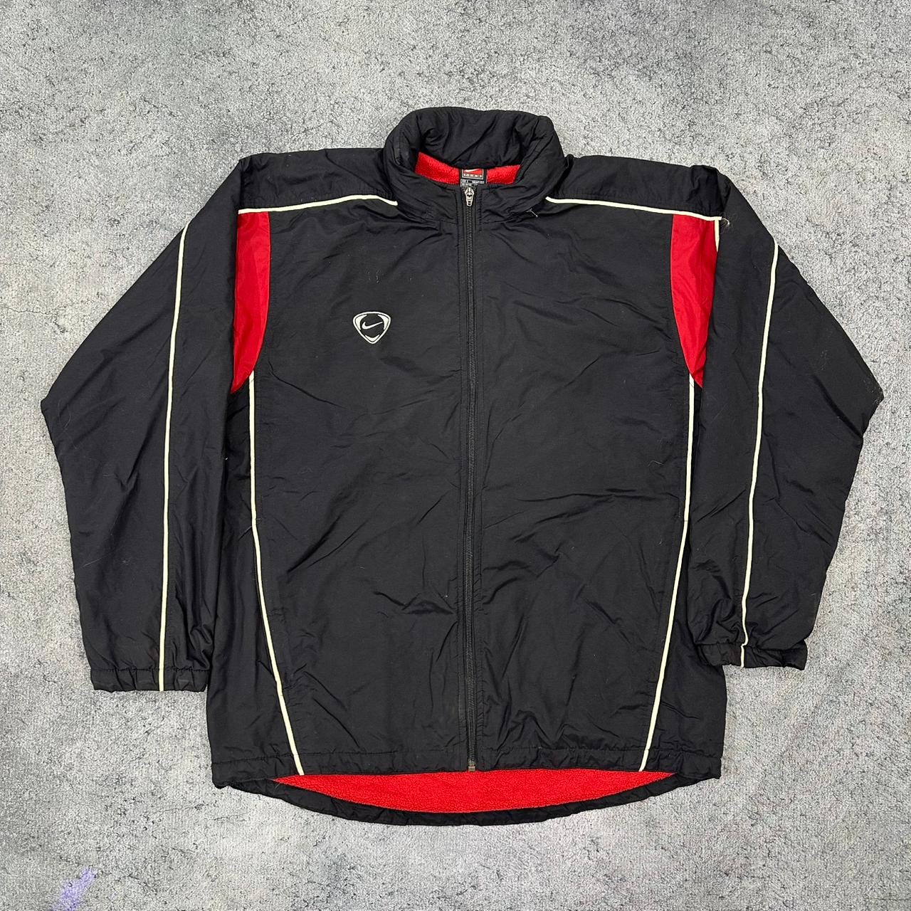 Nike Team Football vintage Jacke gefütterte Jacke schwarz S