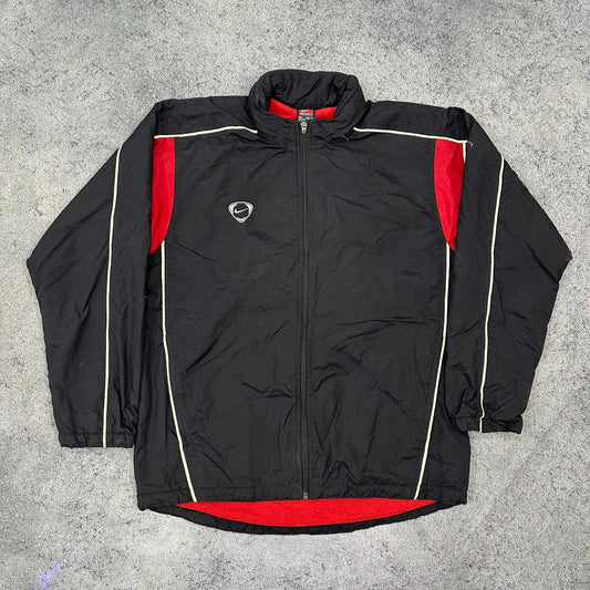 Nike Team Football vintage Jacke gefütterte Jacke schwarz S