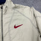 Nike vintage big Logo Windbreaker Trackjacket Jacke creme S
