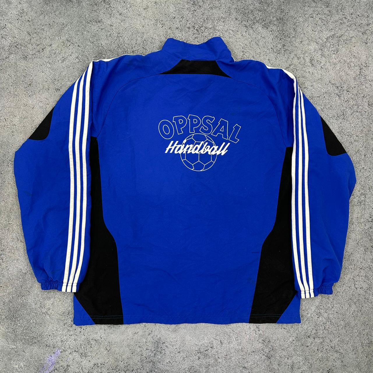 Adidas vintage Racing Design Windbreaker Trackjacket Jacke blau XL