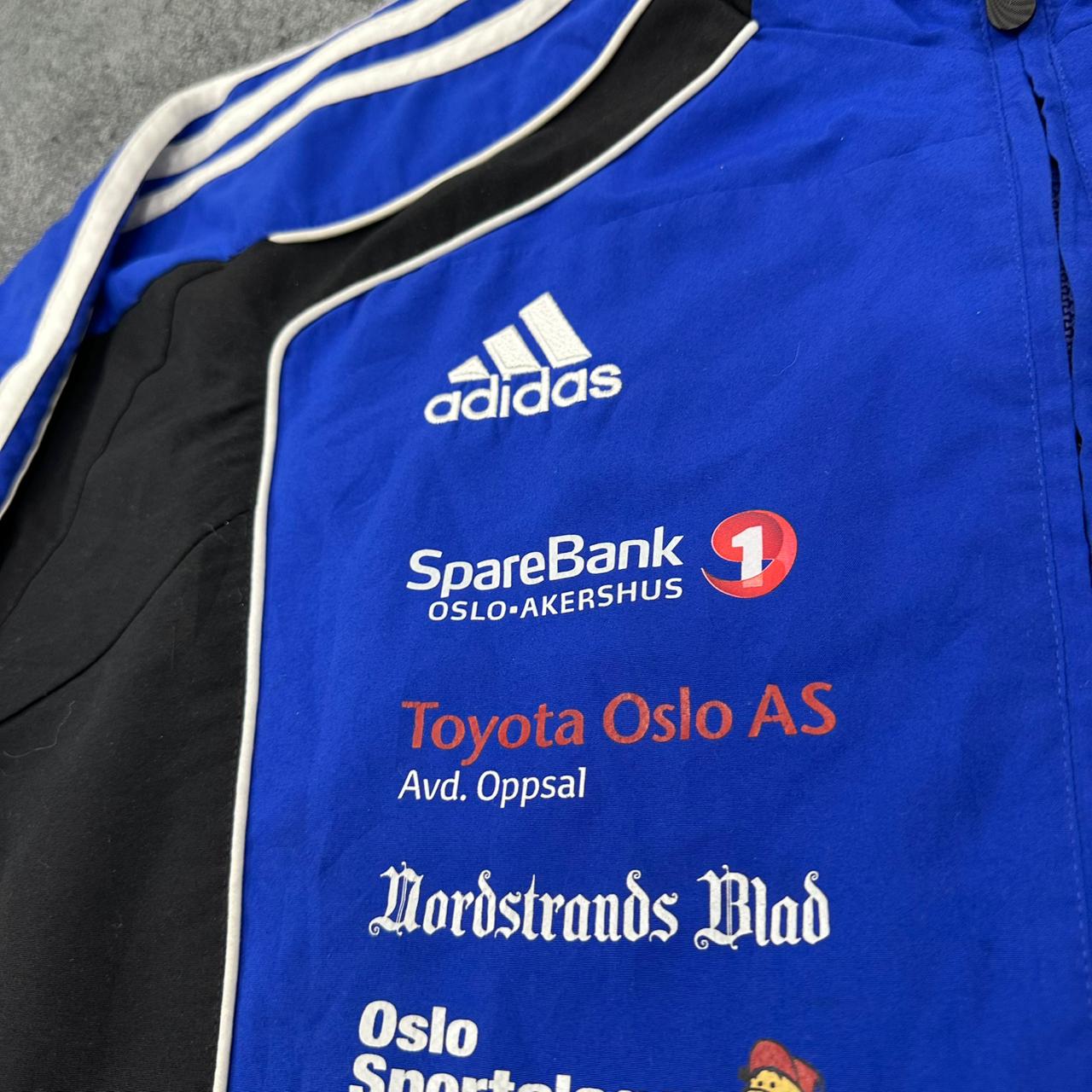 Adidas vintage Racing Design Windbreaker Trackjacket Jacke blau XL