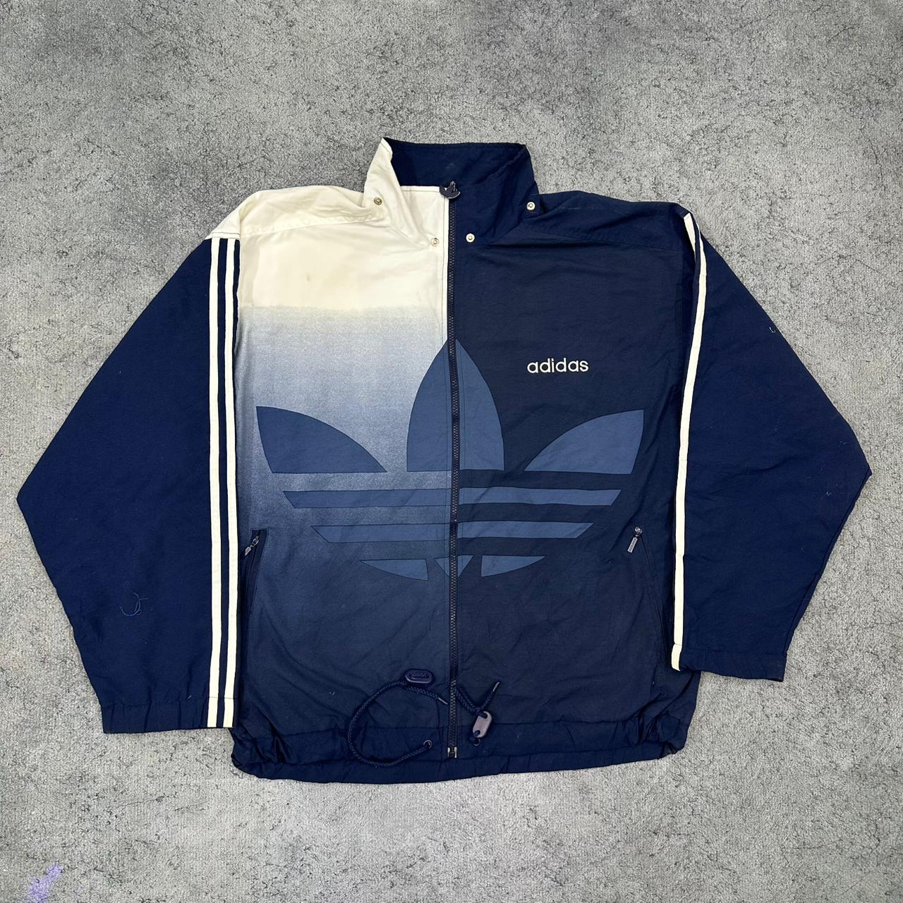 Adidas vintage Windbreaker Trackjacket Jacke blau XL
