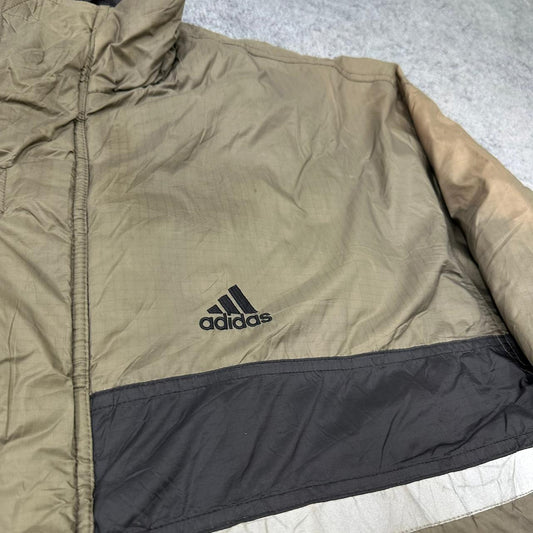 Adidas vintage Parka Jacke gefüttert grün XL
