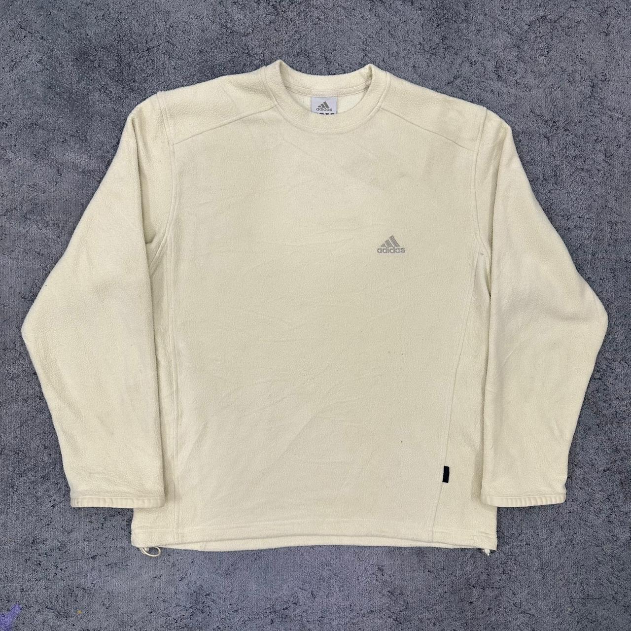 Adidas vintage Fleece Sweatshirt Sweater weiß L