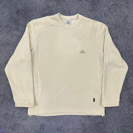 Adidas vintage Fleece Sweatshirt Sweater weiß L