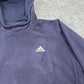 Adidas vintage Fleece Hoodie Pullover blau XS