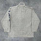 Adidas one big Logo vintage Zipper Fleece Jacke grau L