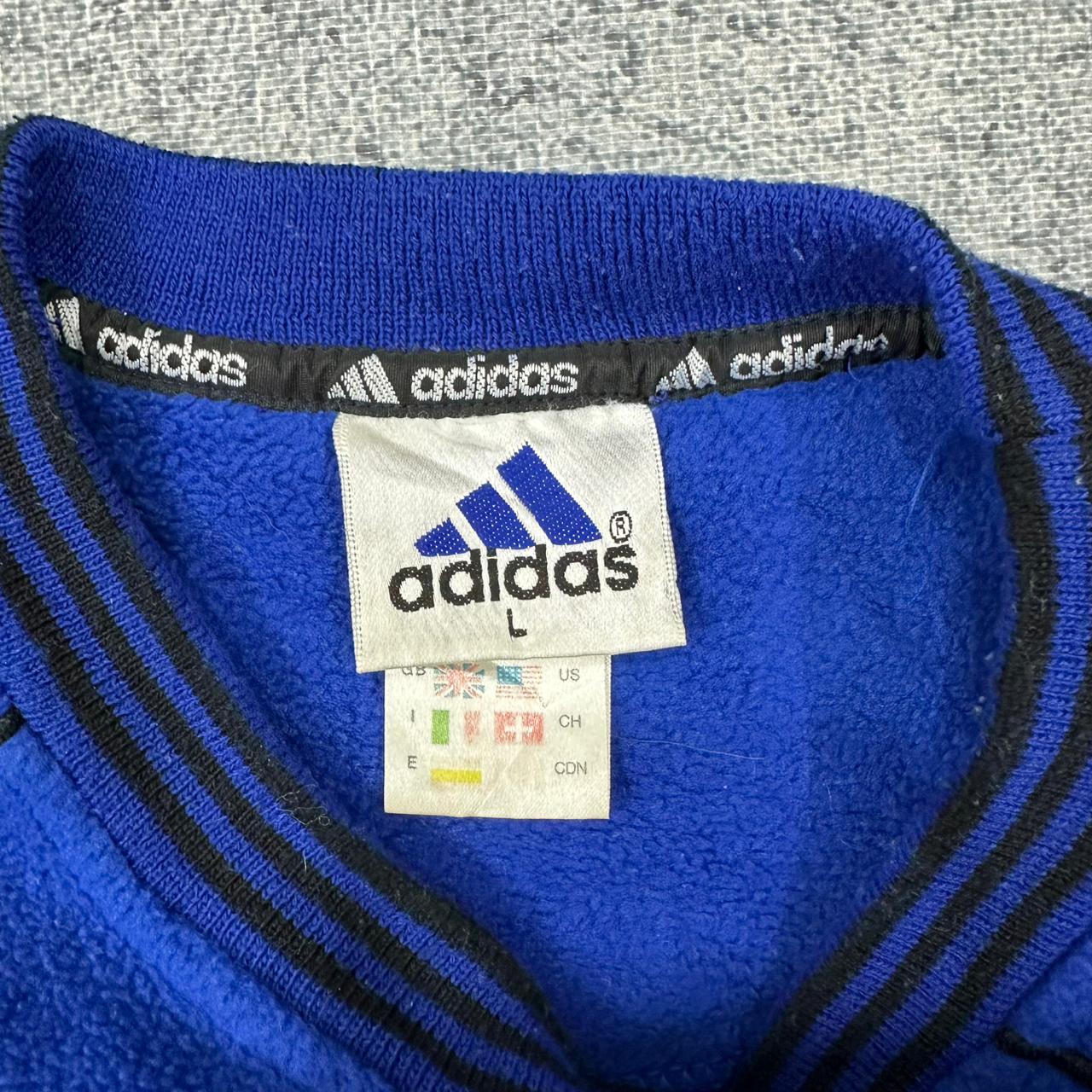 Adidas vintage Fleece Sweatshirt Sweater blau L