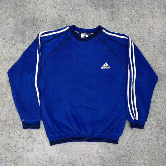 Adidas vintage Fleece Sweatshirt Sweater blau L