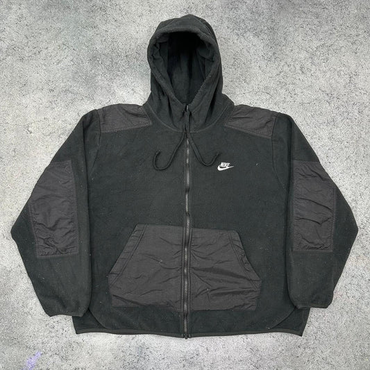 Nike Fleece Jacke Zipper schwarz XL