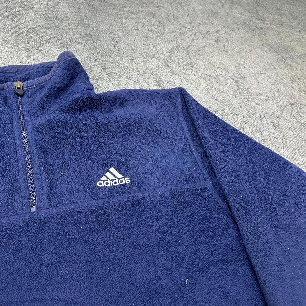 Adidas vintage Fleece Zip Sweatshirt Sweater blau M