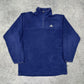 Adidas vintage Fleece Zip Sweatshirt Sweater blau M