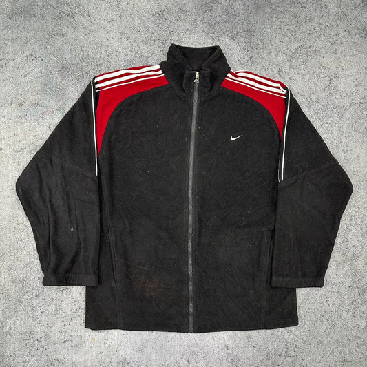 Nike vintage Fleece Jacke Zipper schwarz L