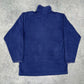 Adidas vintage Fleece Zip Sweatshirt Sweater blau M