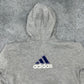 Adidas vintage Wendejacke gefütterte Jacke blau grau L