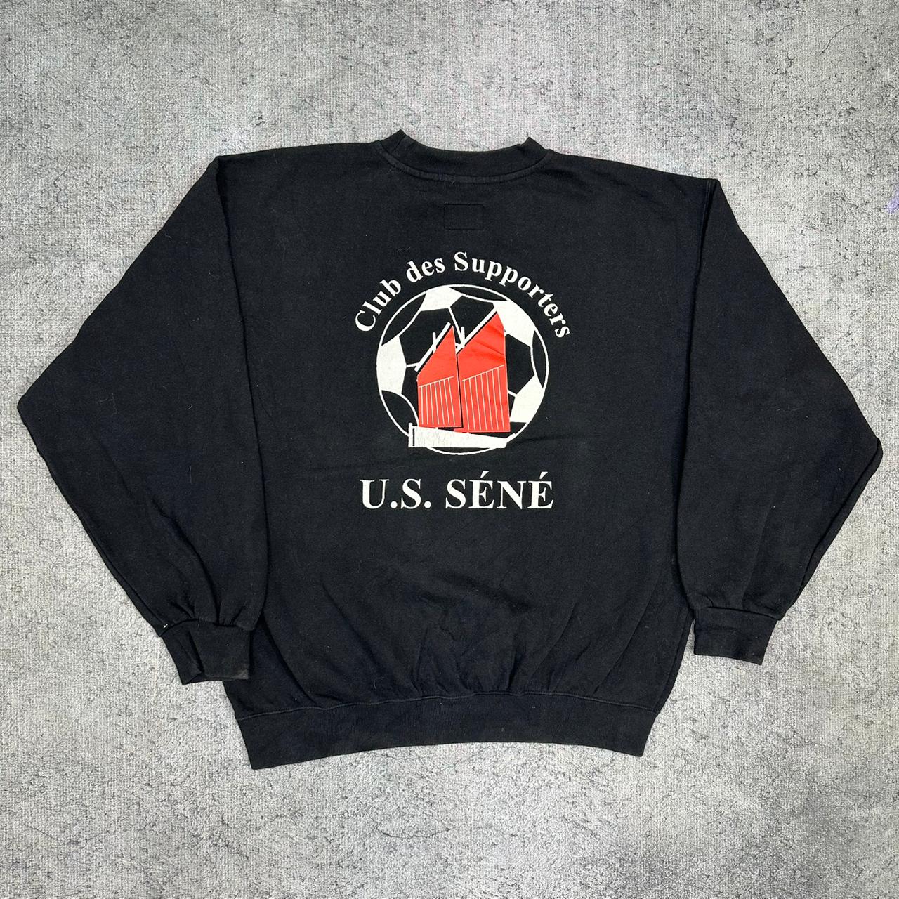 Nike vintage small Swoosh embroidery Sweatshirt Crewneck Sweater oversized schwarz L