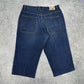 Aeropostale APS vintage baggy Denim 3/4 Jeans Double Knee Hip Hop Jorts W38 XL