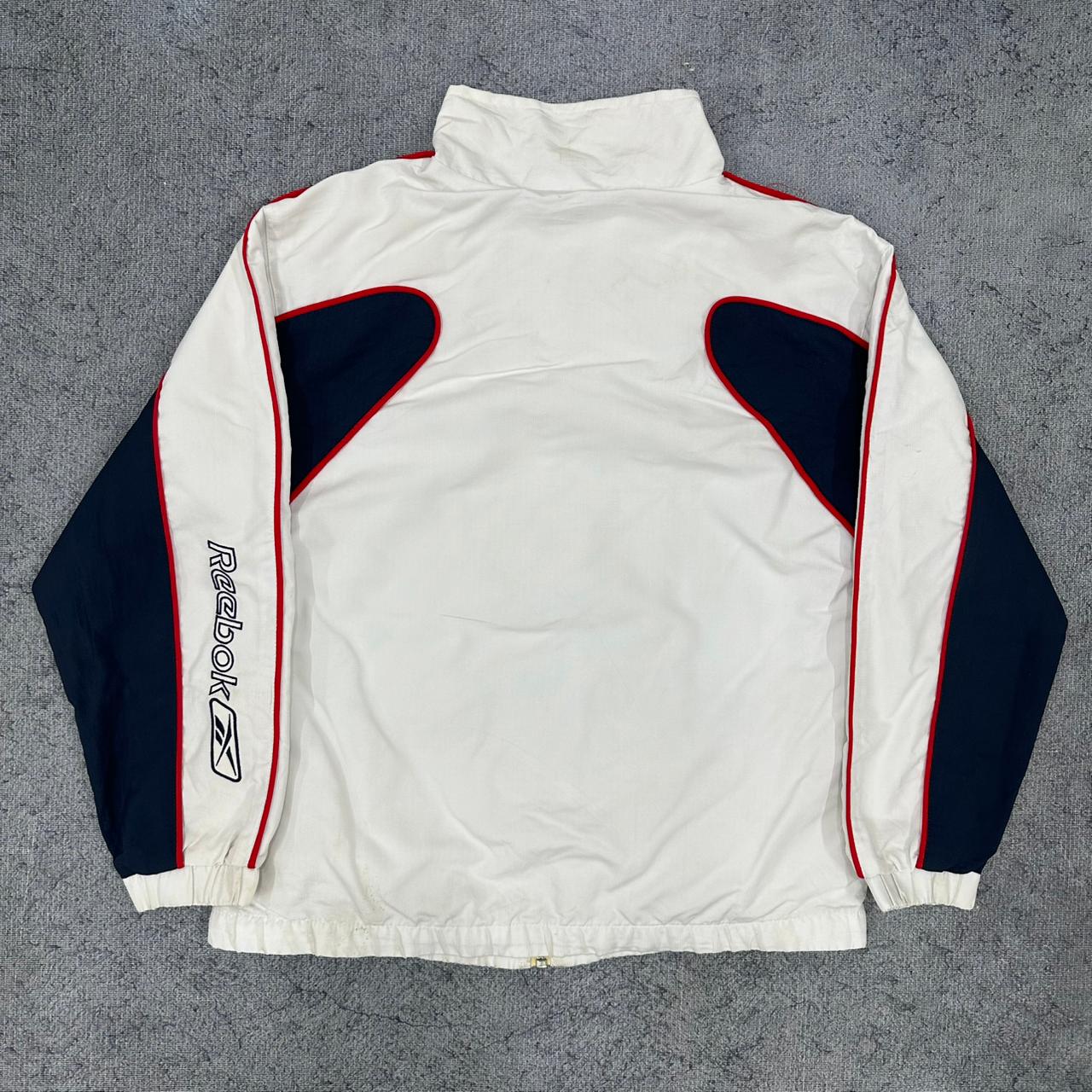 Reebok vintage Trackjacket Windbreaker Jacke weiß XS