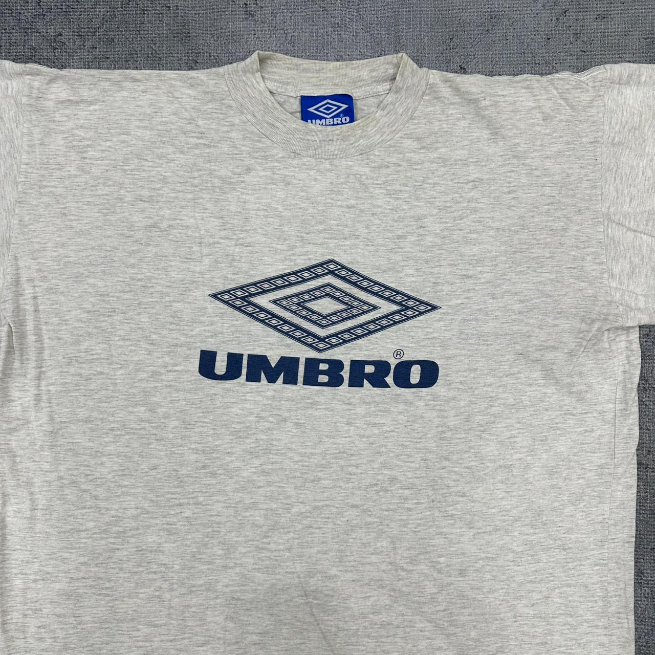 Umbro vintage big Logo T-Shirt Tee Shirt grau XXL
