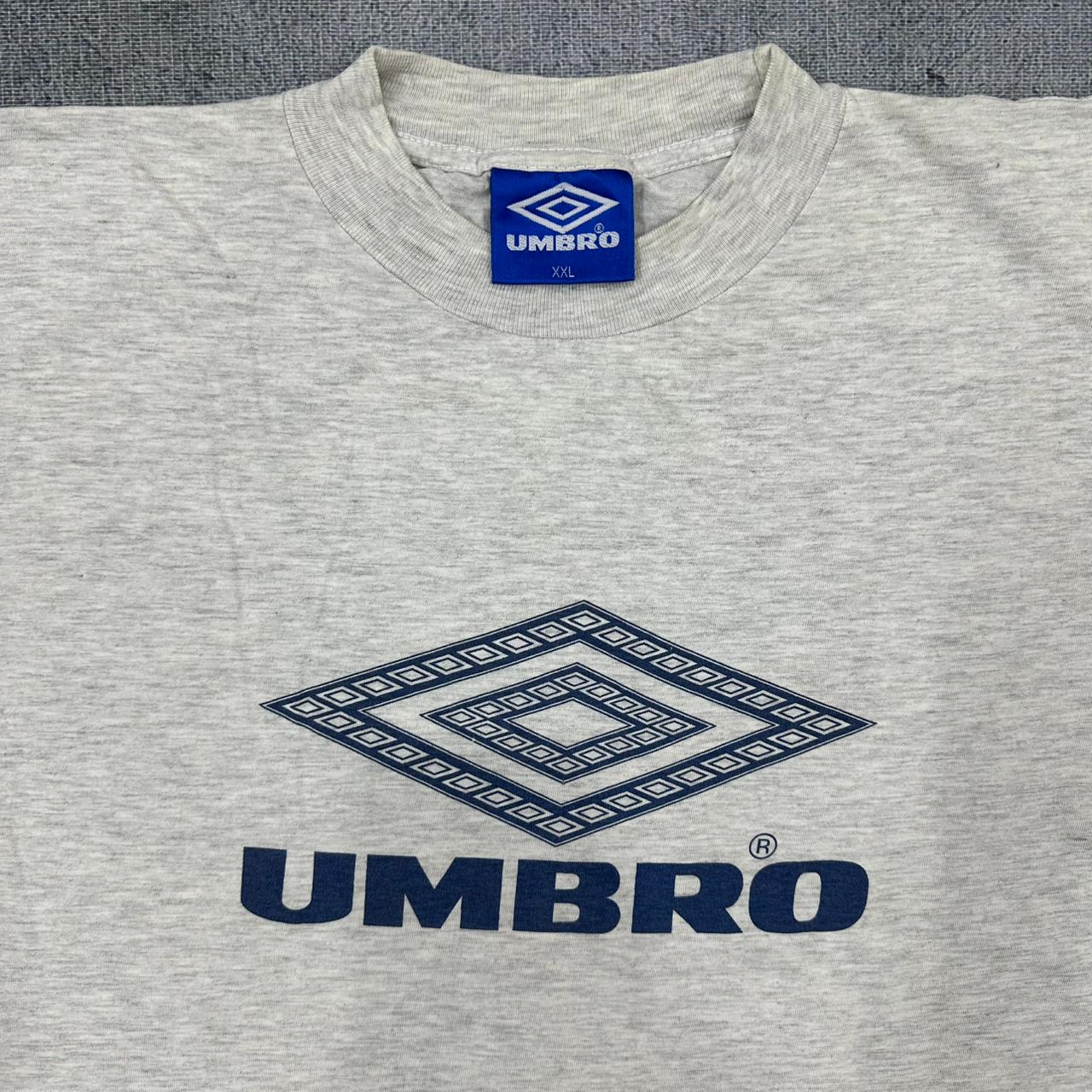 Umbro vintage big Logo T-Shirt Tee Shirt grau XXL