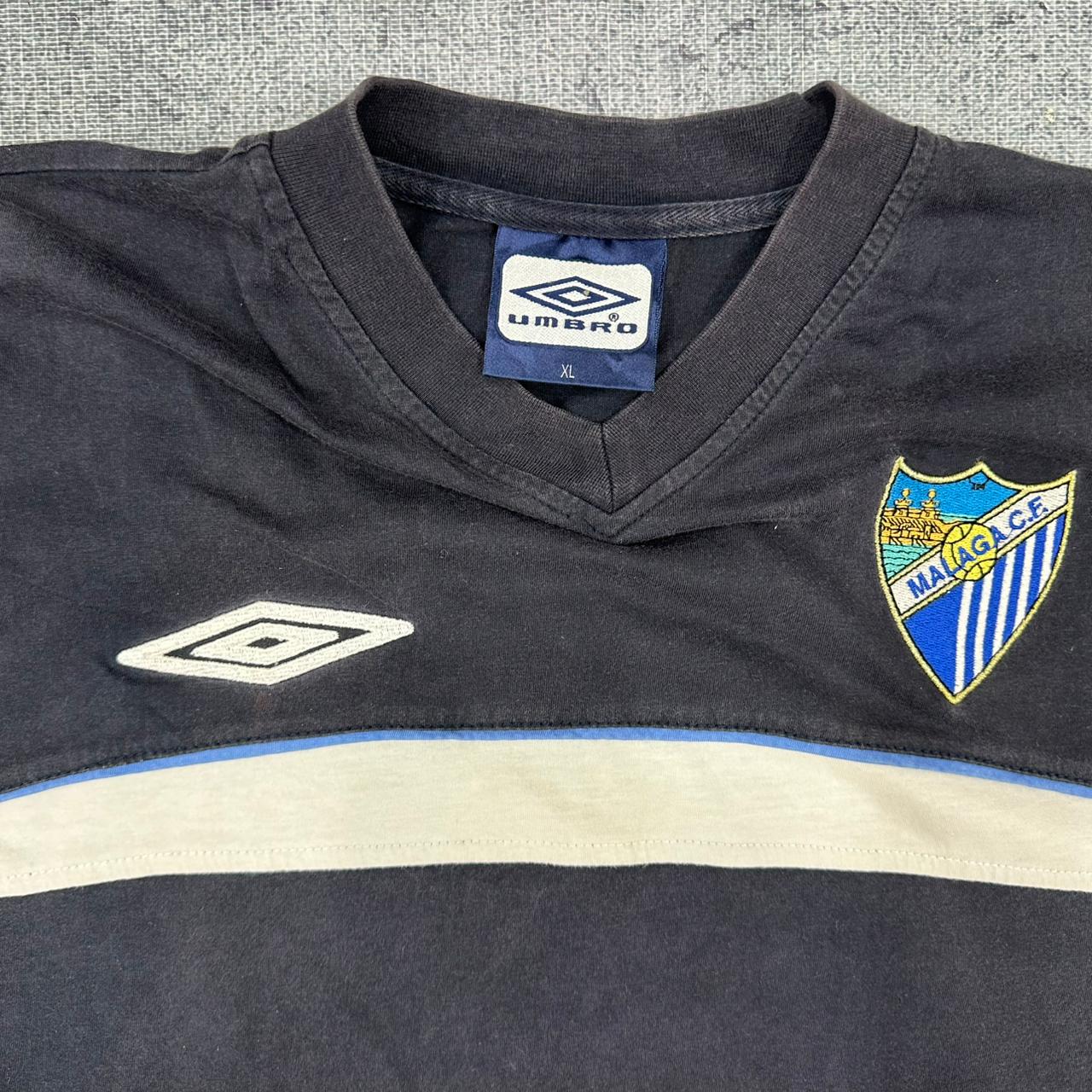 Malaga x Umbro vintage Fußball T-Shirt Shirt Tee blau XL