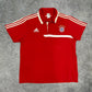Fc Bayern München 2013/14 Adidas vintage Polo Shirt T-Shirt Jersey Rot XL